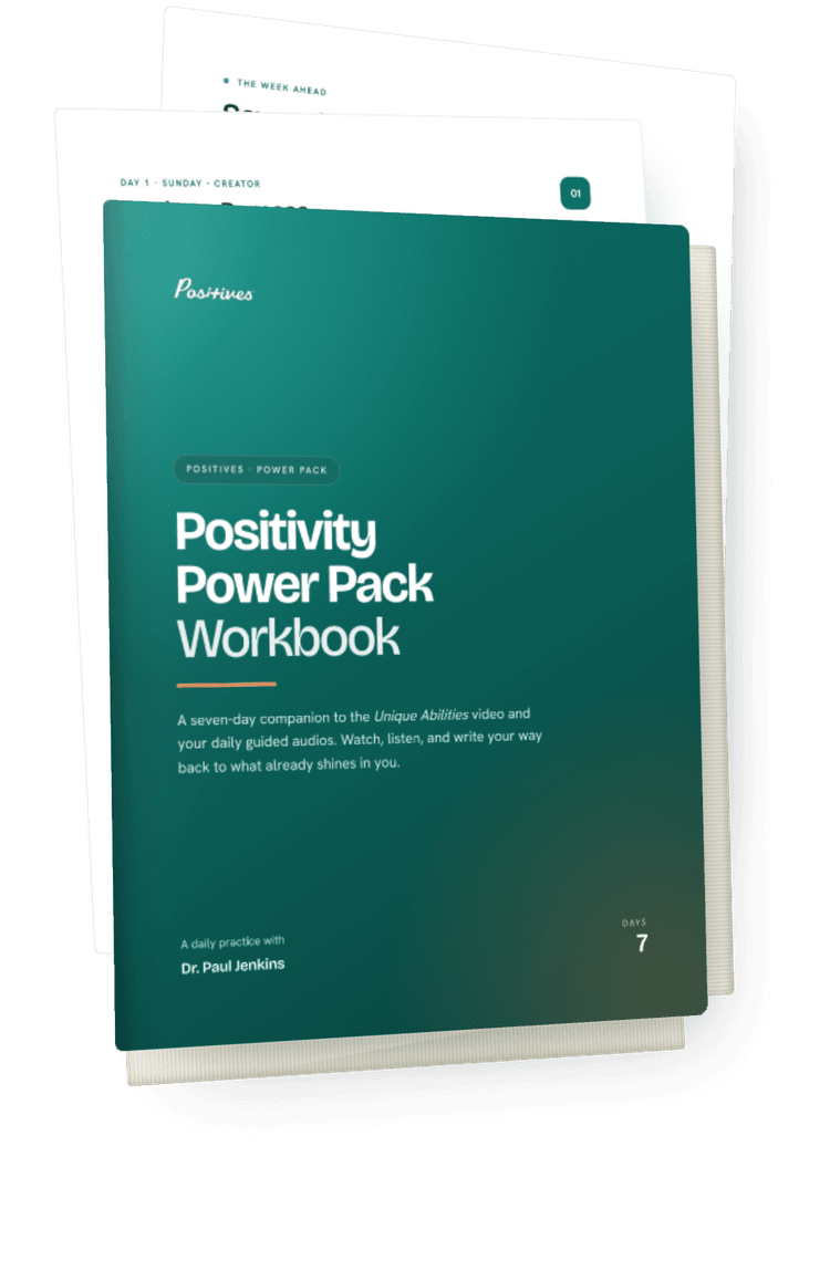 3D mockup of the companion workbook with its seven daily pages